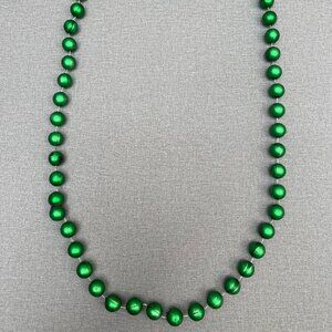 Elegant Decorative Green Jumbo Beaded Necklace ,Sweater Necklace